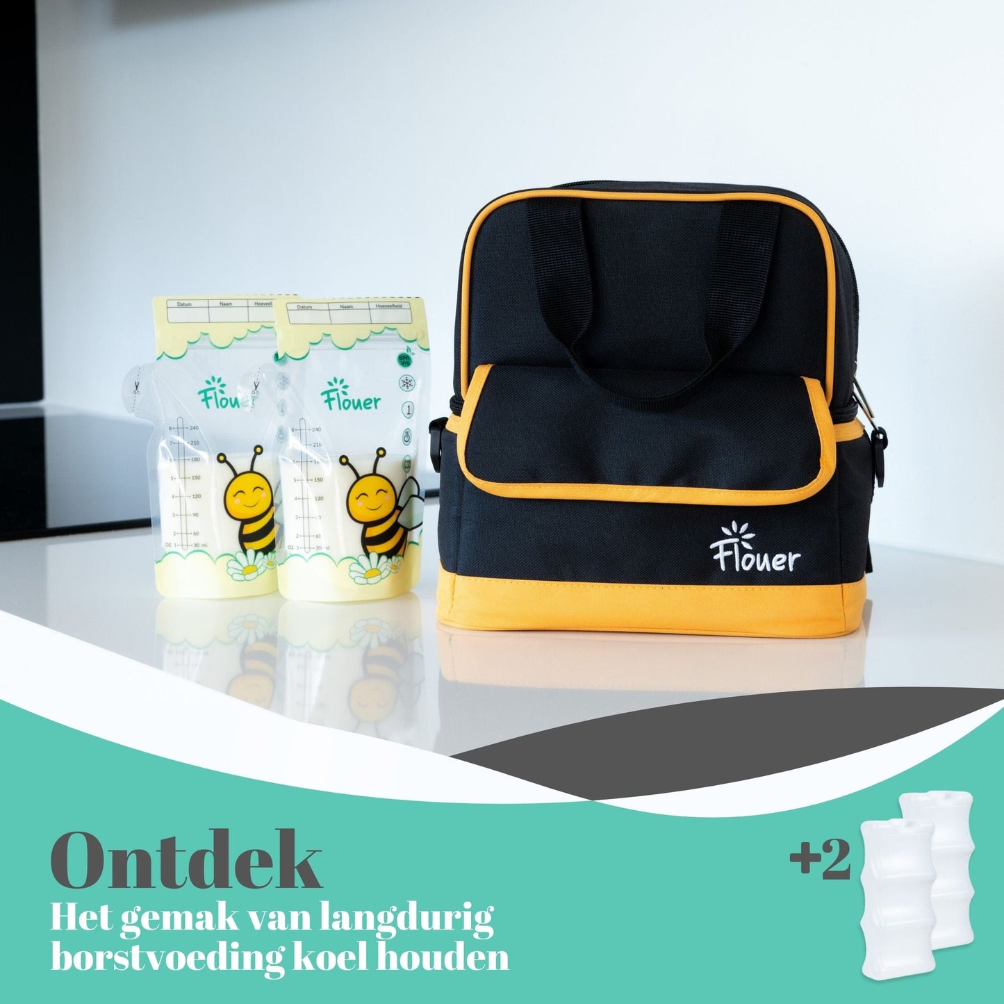 Koeltas Moedermelk met 2 Koelelementen - Luiertas - Kolftas