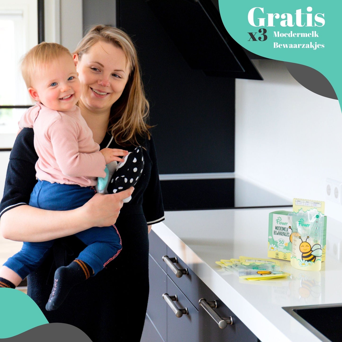 Koeltas Moedermelk met 2 Koelelementen - Luiertas - Kolftas