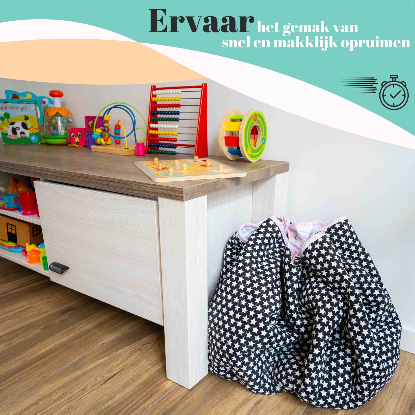 2-in-1 Speelkleed voor Baby/Peuter & Kind - Wit