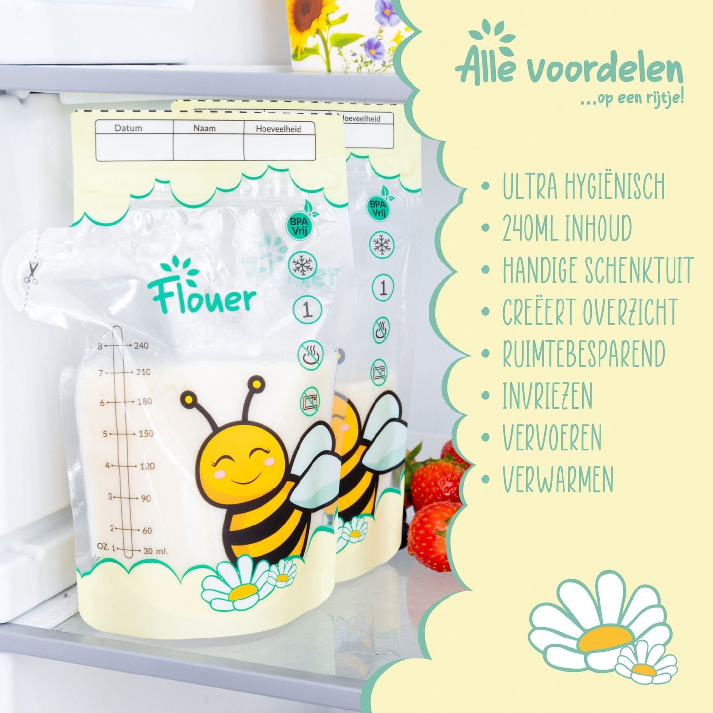Breast Milk Storage Bags - Breastfeeding Pouches - 100 Pieces