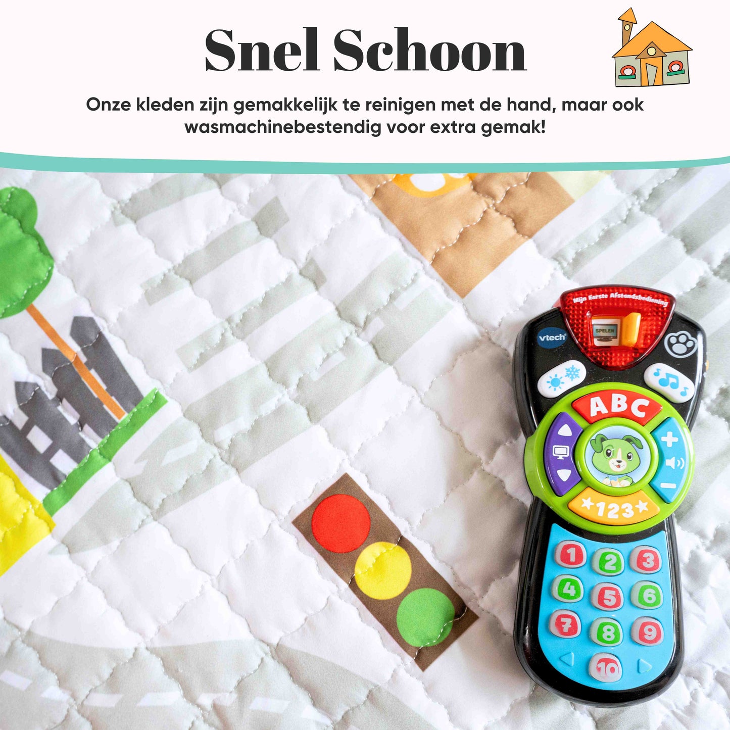 2-in-1 Speelkleed voor Baby/Peuter & Kind - Wit