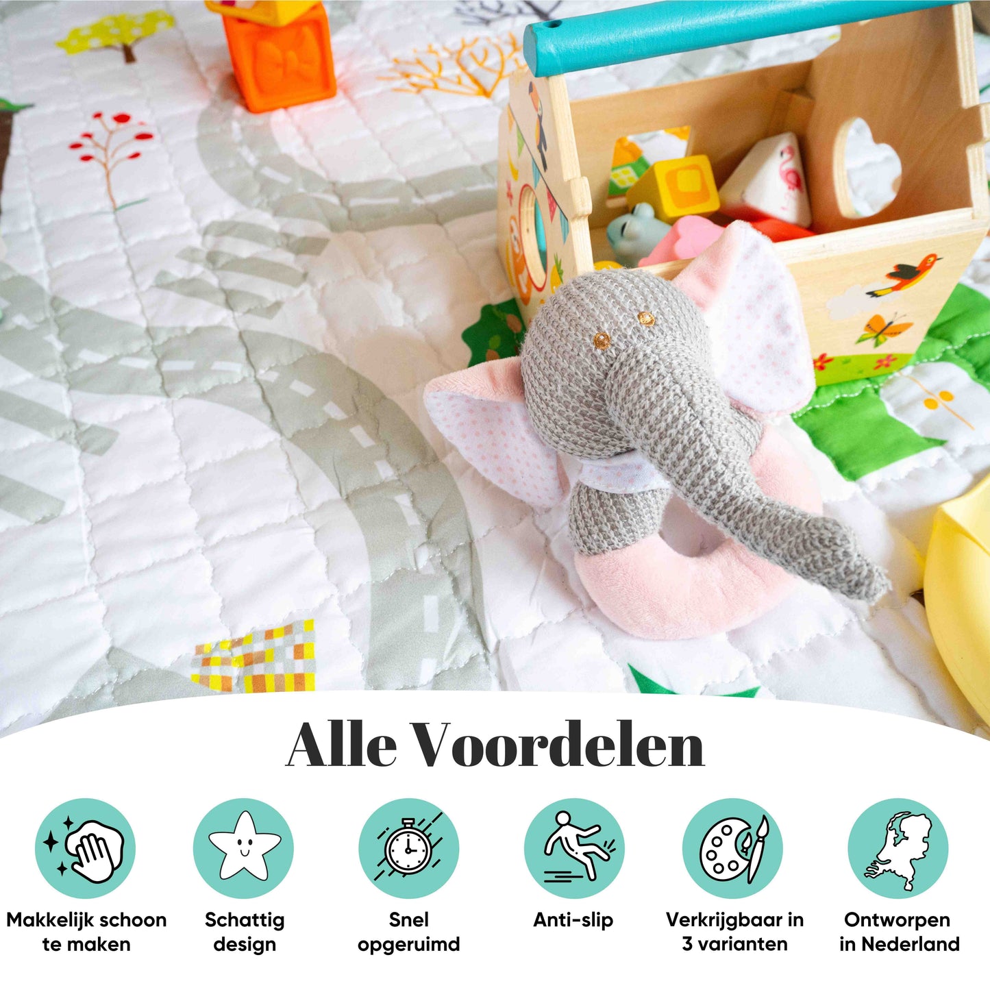 2-in-1 Speelkleed voor Baby/Peuter & Kind - Wit