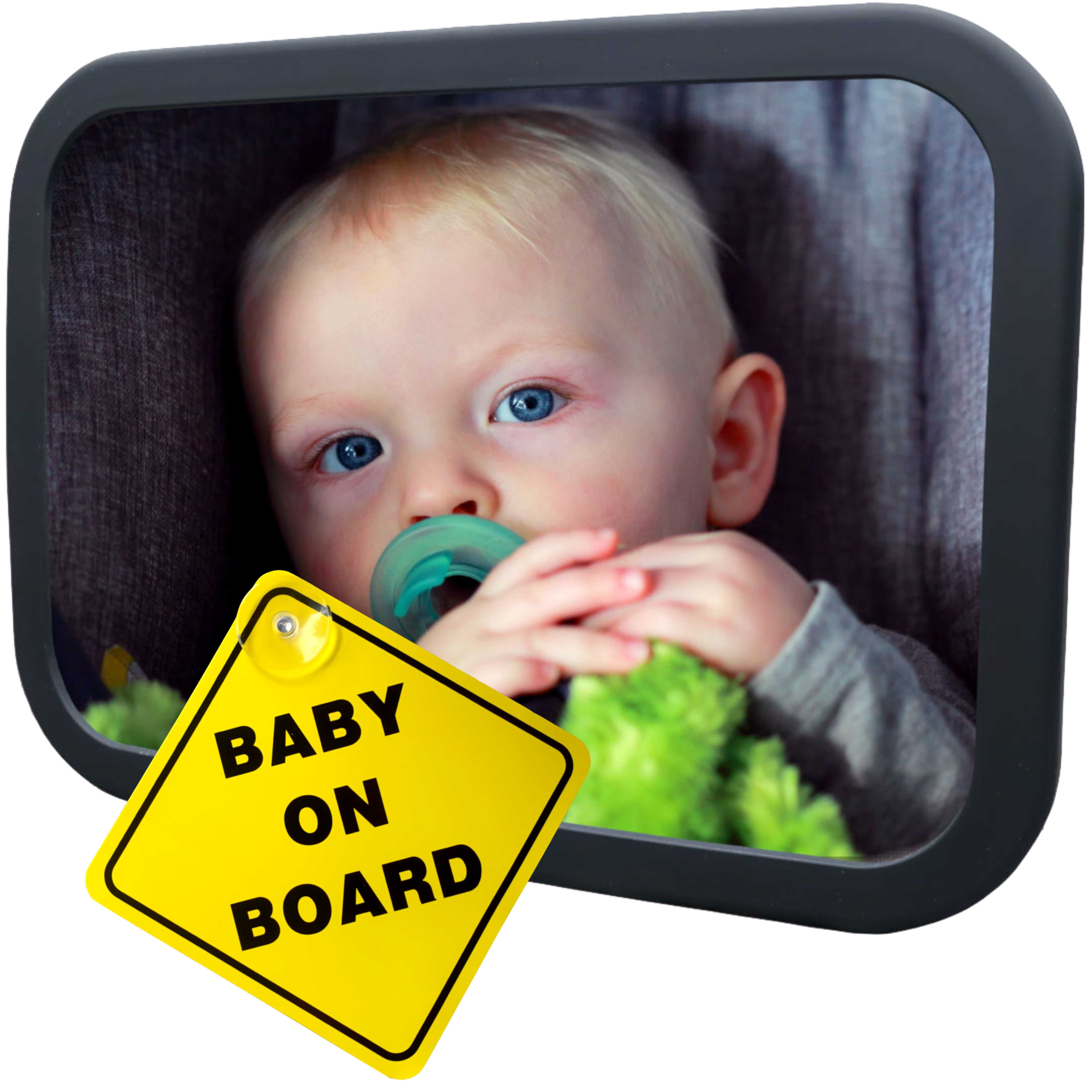 Buxibo - Verstelbare Baby Achteruitkijk Autospiegel - Auto  Veiligheidsspiegel Baby - Achterbank Spiegel Baby - AutoSpiegel Baby -  Babyspiegel Auto - Kinder Autospiegel - Zwart 