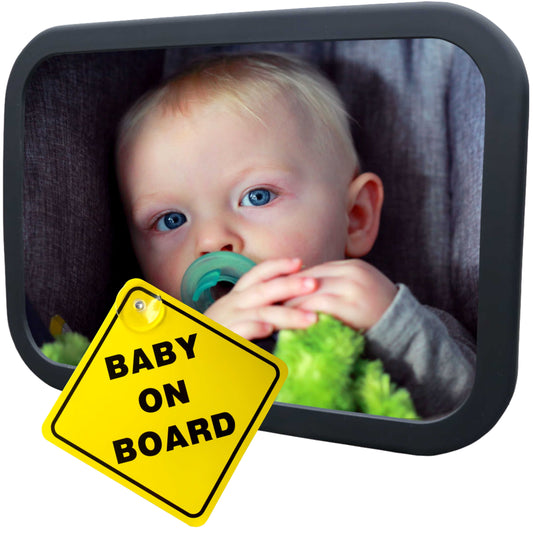 Baby Autospiegel met Autosticker - Verstelbaar